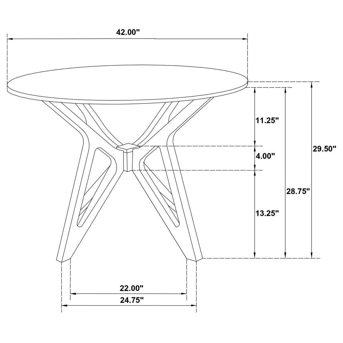 Elowen Dining Set (Table and 4 Chair)
