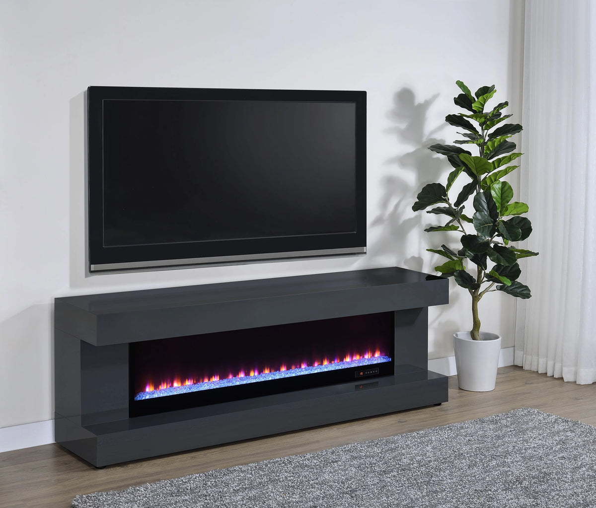 Mallory TV Stand Fireplace Console