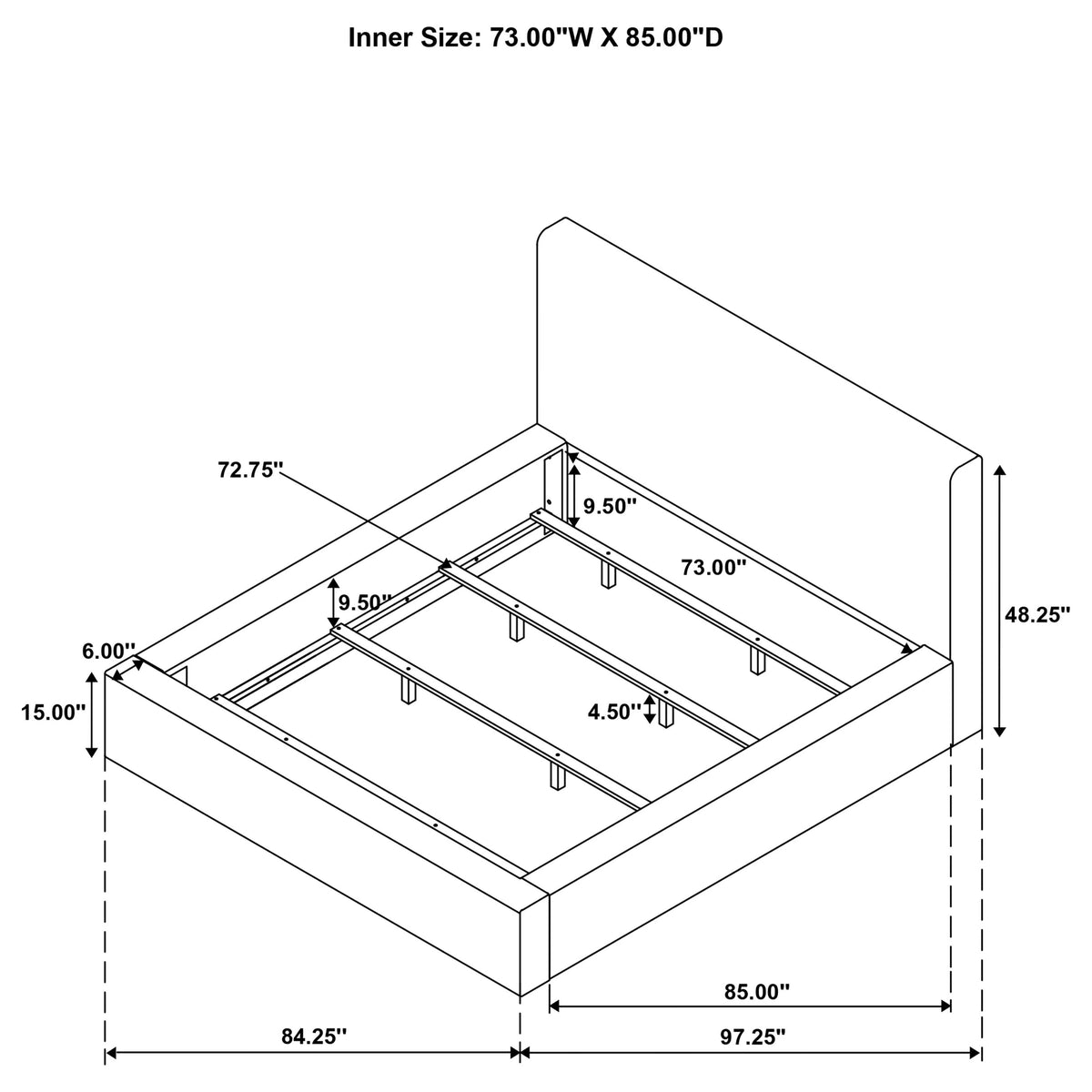 Rebecca Panel Bed
