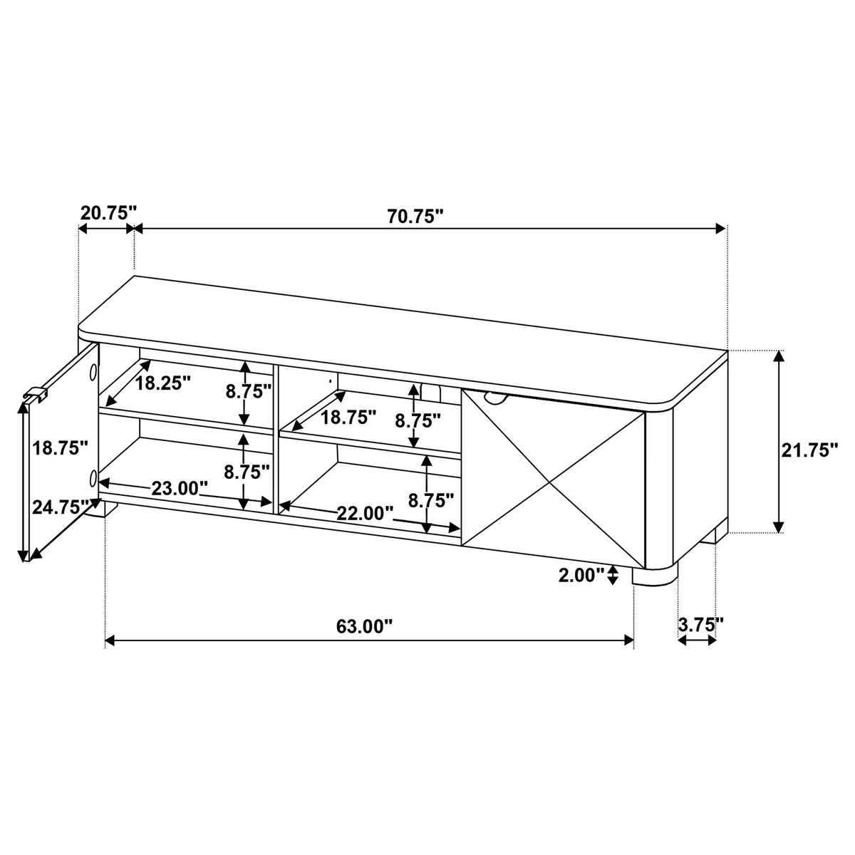 Marcelo 71-inch TV Stand