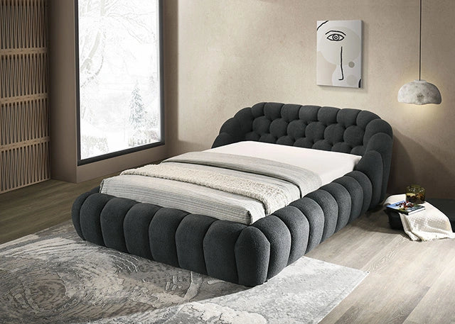 Newquay E.King & Queen Bed White, Grey, & Black