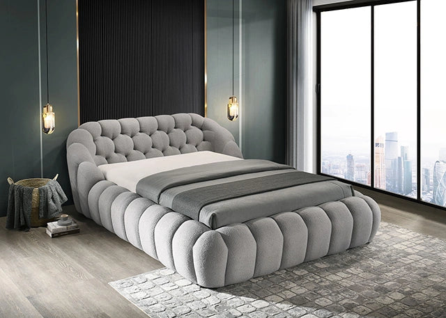 Newquay E.King & Queen Bed White, Grey, & Black