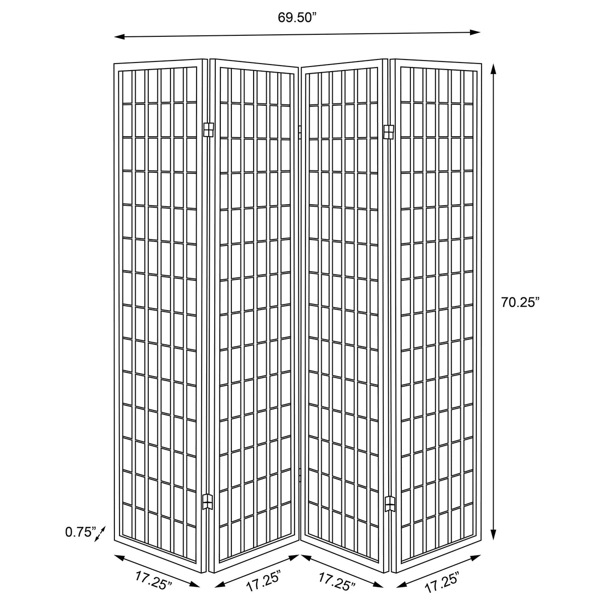 Roberto Four-Panel Room Divider