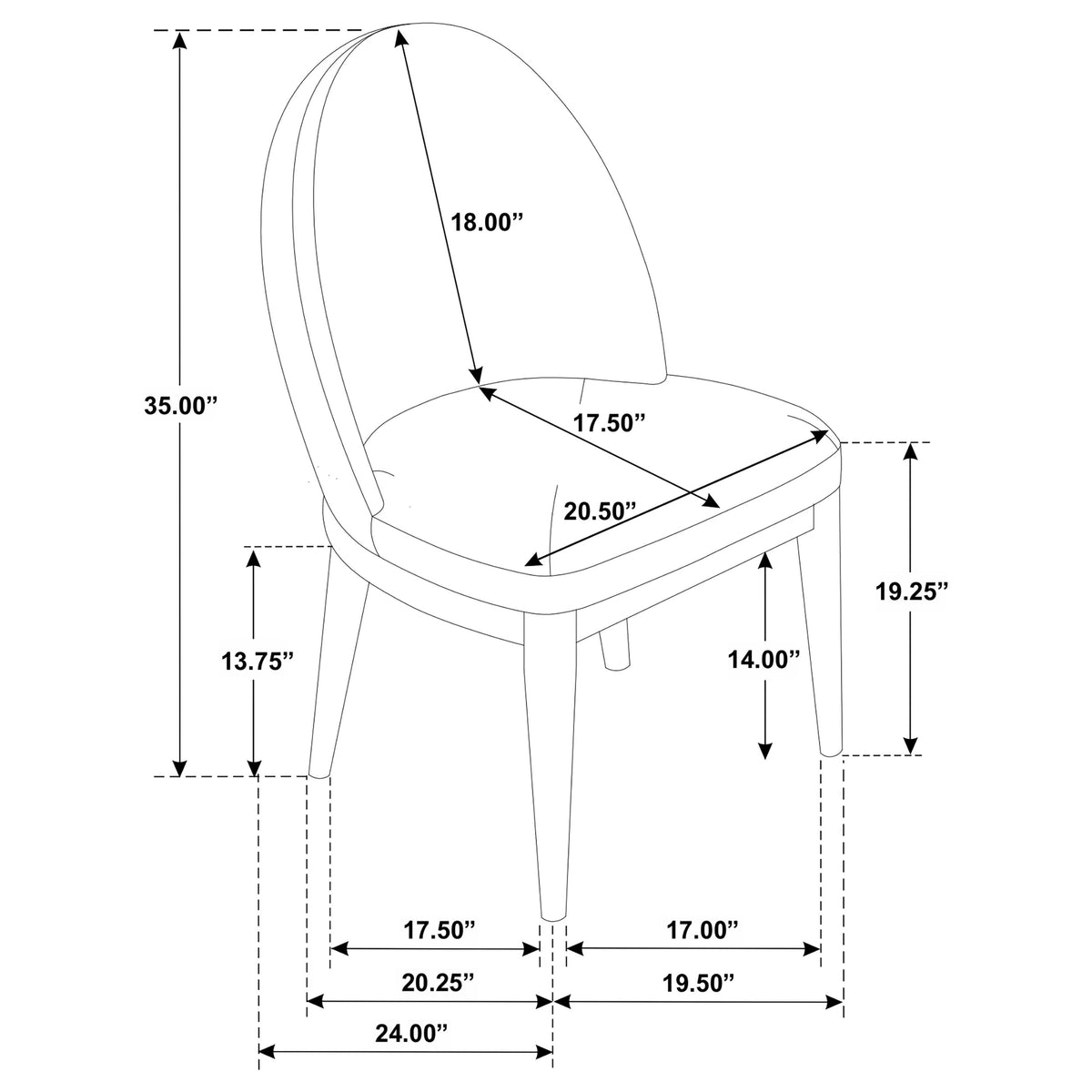 Solano Dining Side Chair of 2