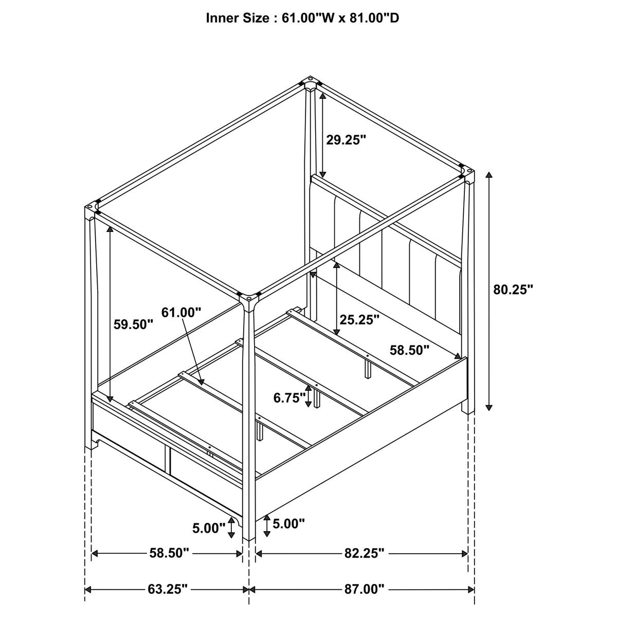 Gran Park Canopy Panel Bed