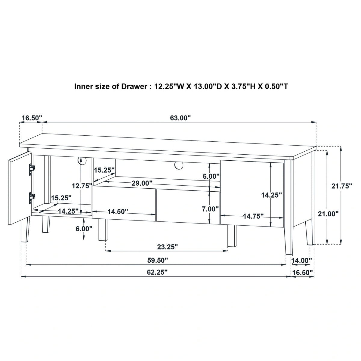 Bradley 63-inch TV Stand