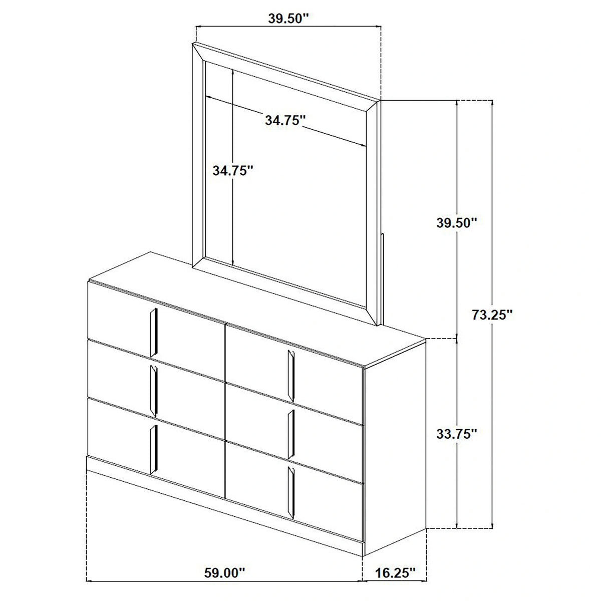 Ines Dresser with Mirror