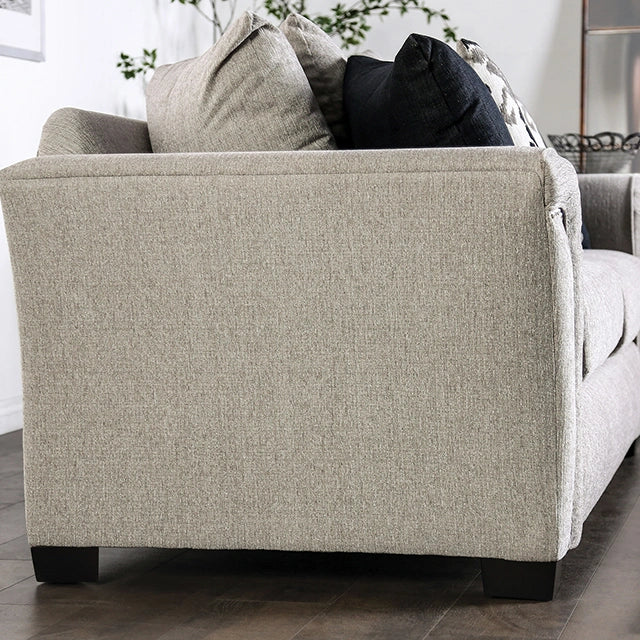 BELSIZE Loveseat Grey, Beige, & Choclate