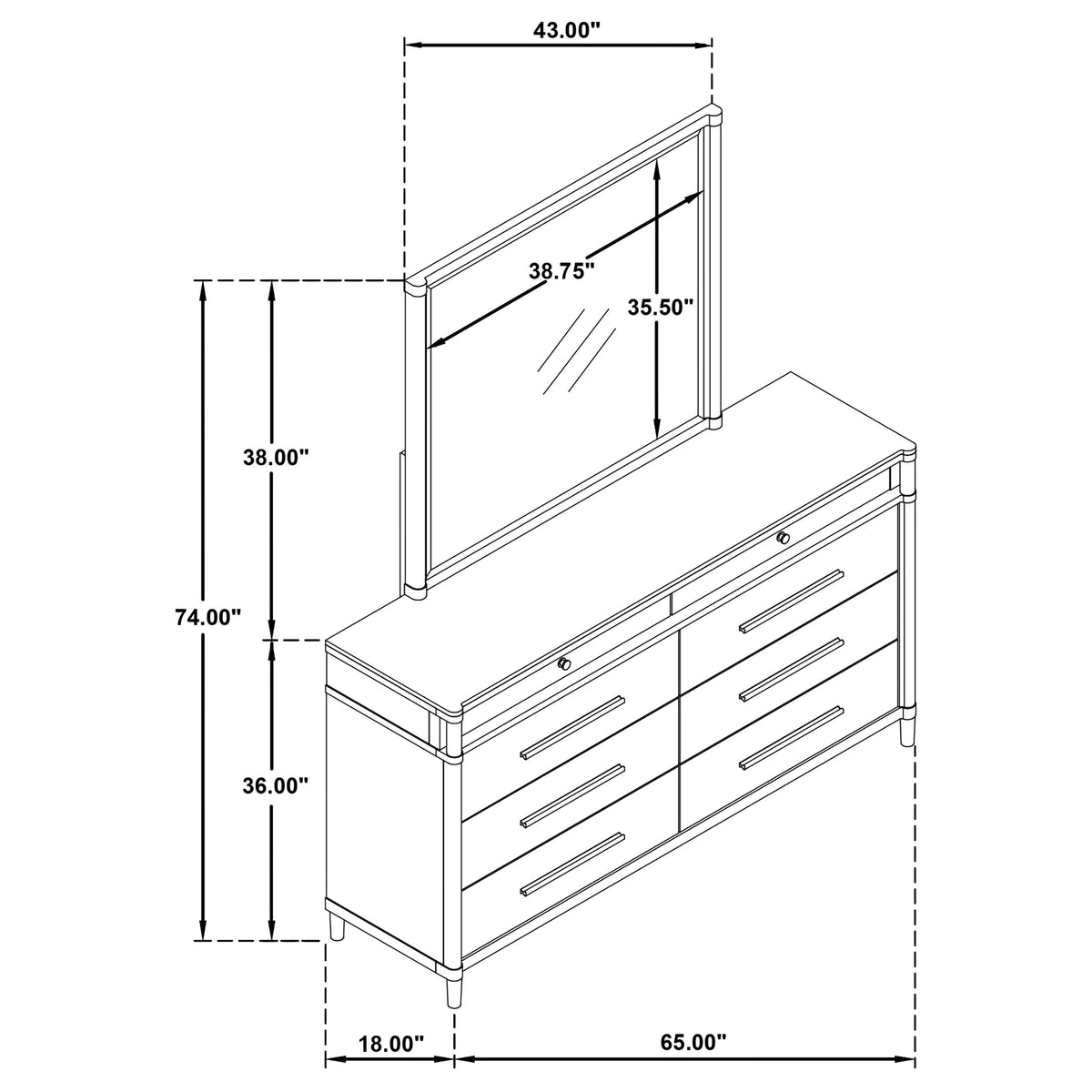 Gracemont Dresser with Mirror