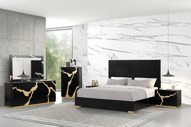 Goldsberg E.King & Queen Bed Grey & Pink