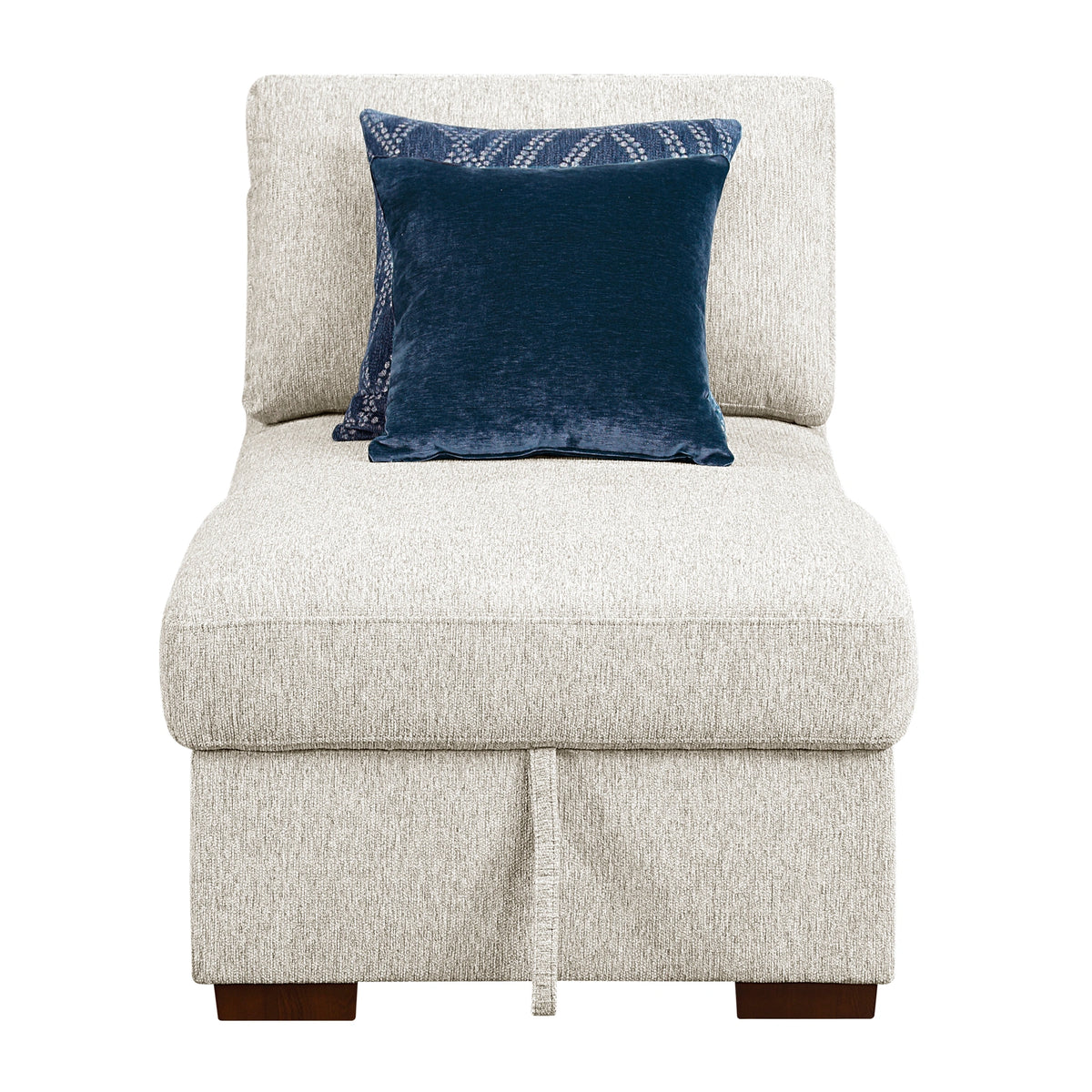 Isla-Armless Convertible Storage Chaise with Click Motion Drop Down Bed image