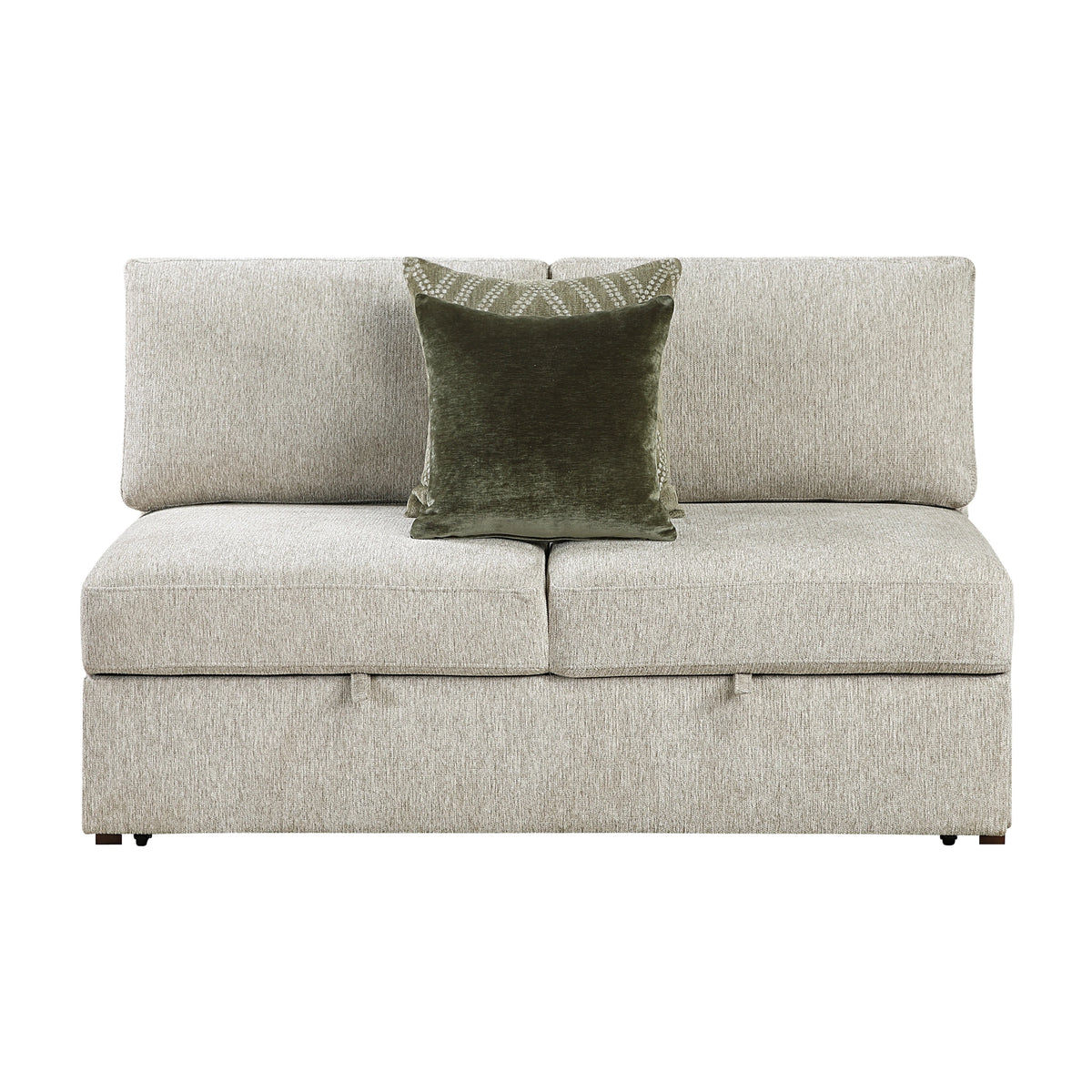 Isla-Armless Convertible 2-Seater with Pull-out Bed and Click Motion Back image