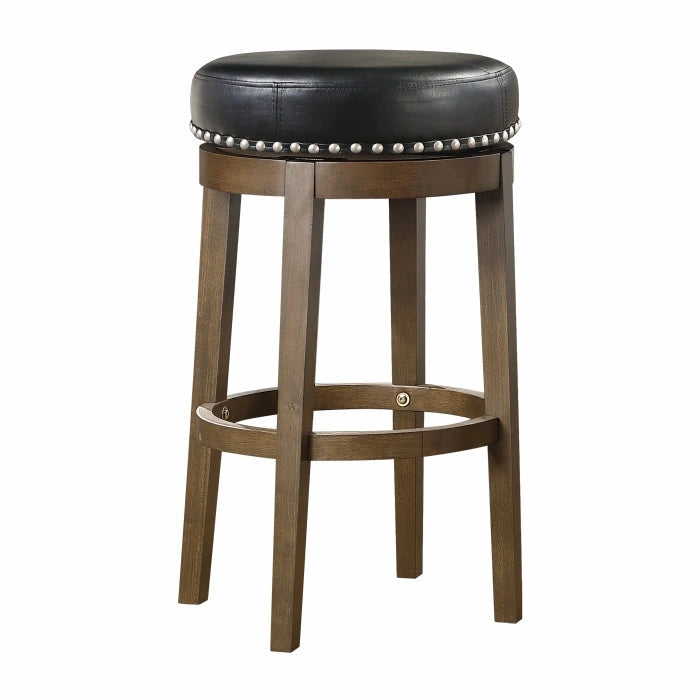 5681BLK-29 - Round Swivel Pub Height Stool, Black
