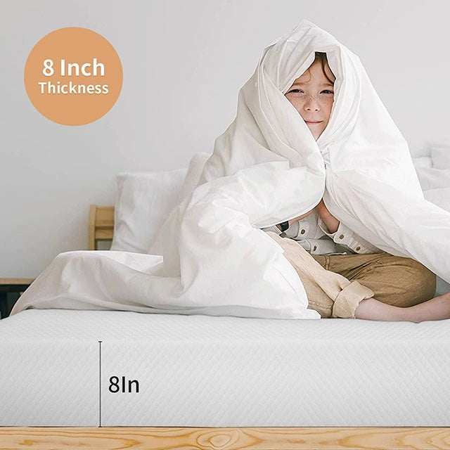 Artemisia 8" Memory Foam Mattress White