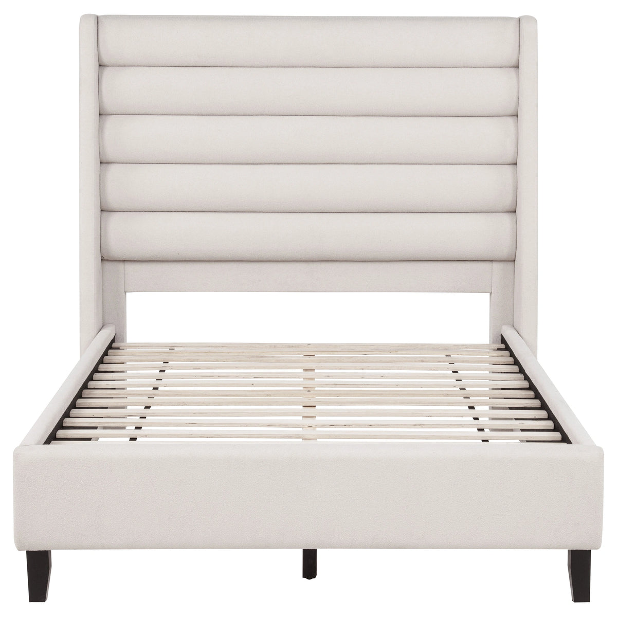 Leslie Upholstered Wingback Platform Bed