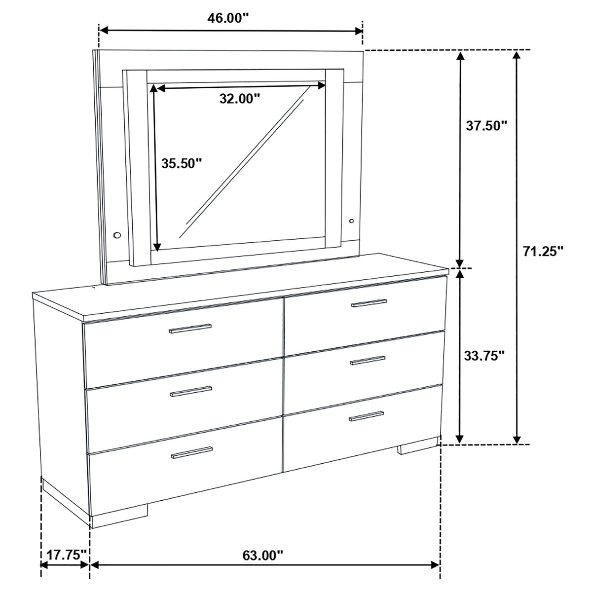 Felicity Dresser with LED Mirror