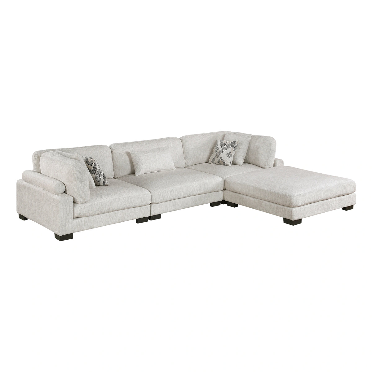 Tinley-(4)4-Piece Modular Sectional with Ottoman image