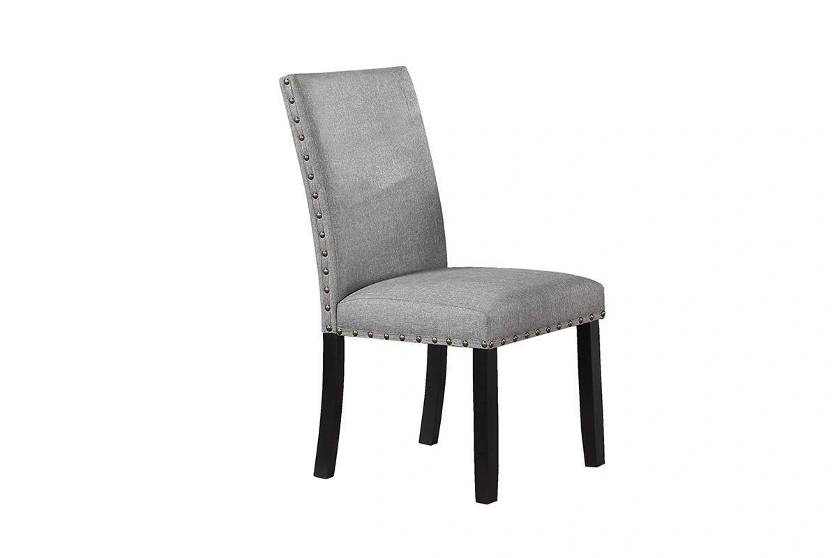 Junfen Dining Chair in Grey/Black Silver