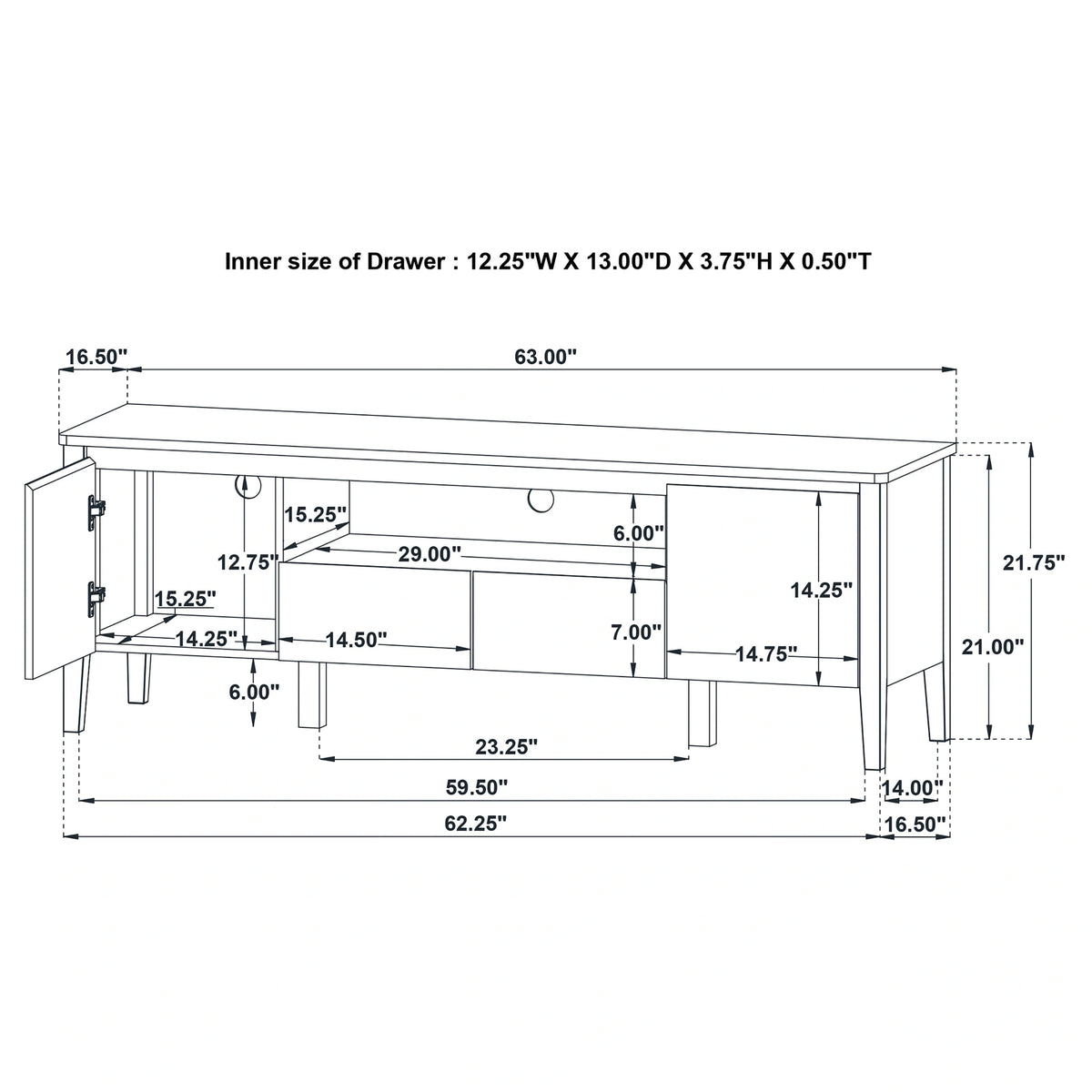 Bradley 63-inch TV Stand