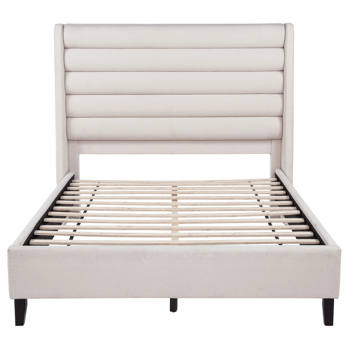 Leslie Upholstered Wingback Platform Bed