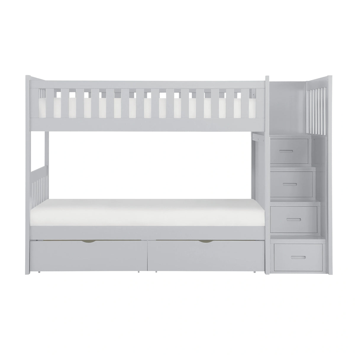 Orion-(5) Twin/Twin Step Bunk Bed with Storage Boxes image