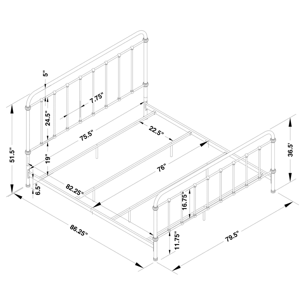 Livingston Metal Open Frame Bed