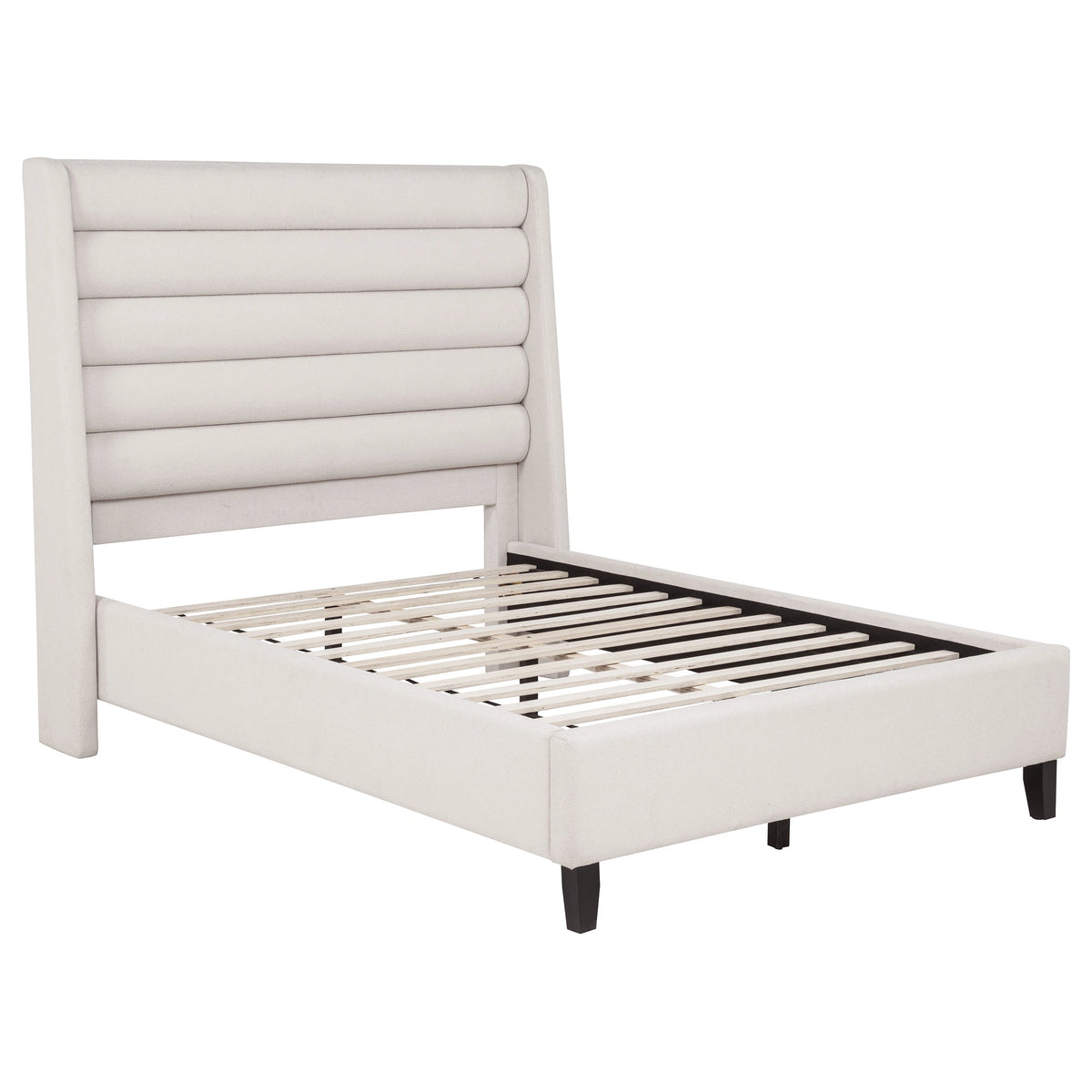 Leslie Upholstered Wingback Platform Bed