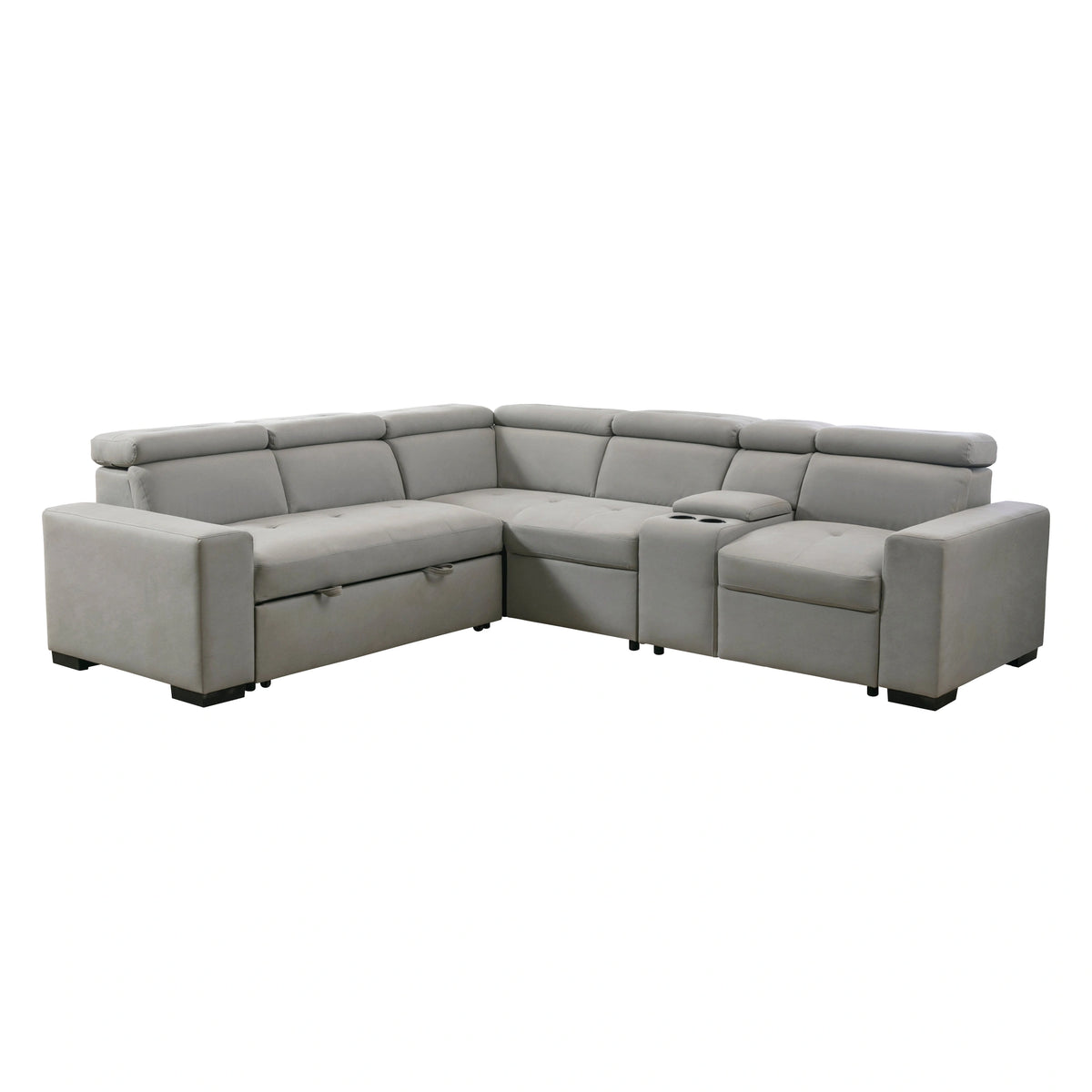 Farrah-(3)3-Piece Sectional with Adjustable Headrests, Pull-out Bed and Console image