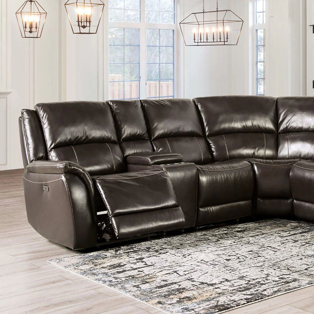 GORGIUS Power Sectional, Espresso