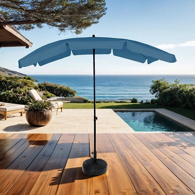 Sleek Rectangular Tilting Umbrella