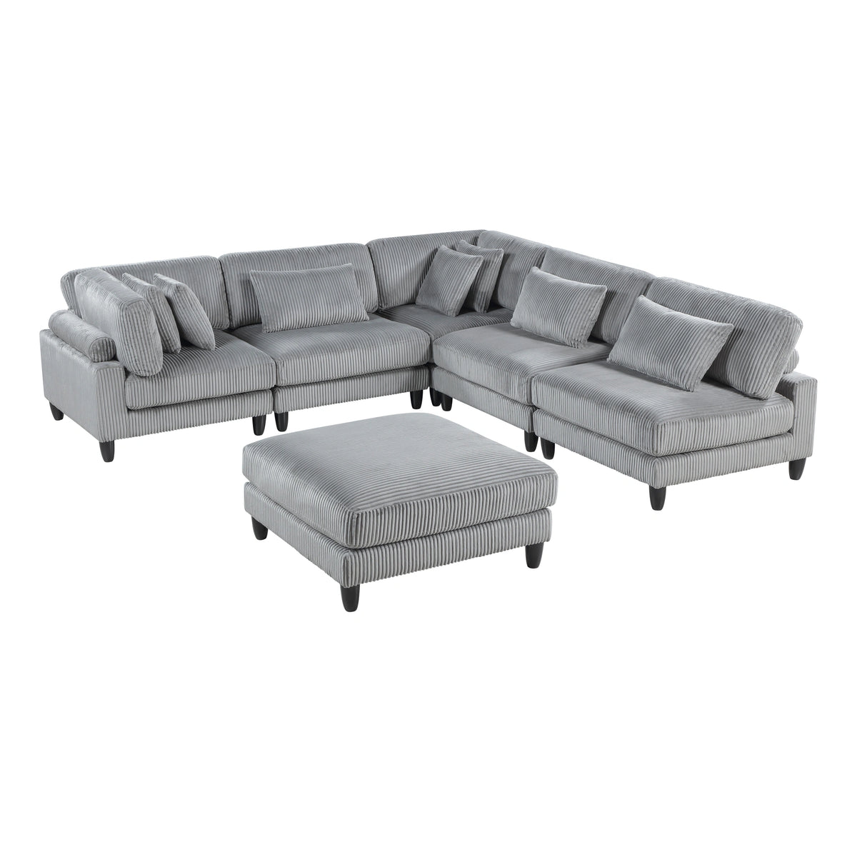 Robstown-(6)6-Piece Modular Sectional with Ottoman image