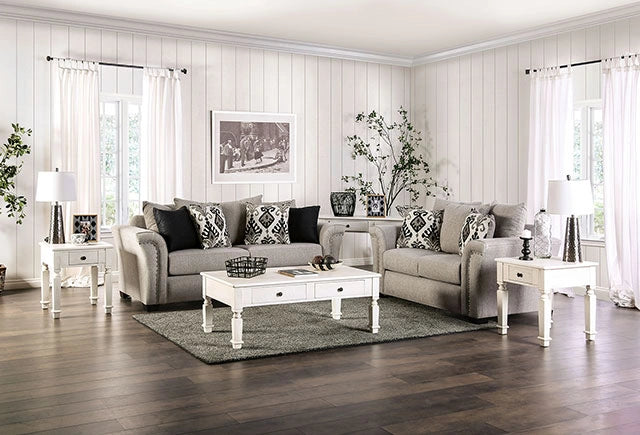 BELSIZE Loveseat Grey, Beige, & Choclate