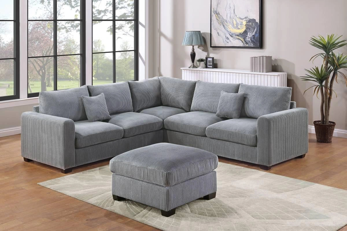Haoind 4-Pcs Sectional in Fog