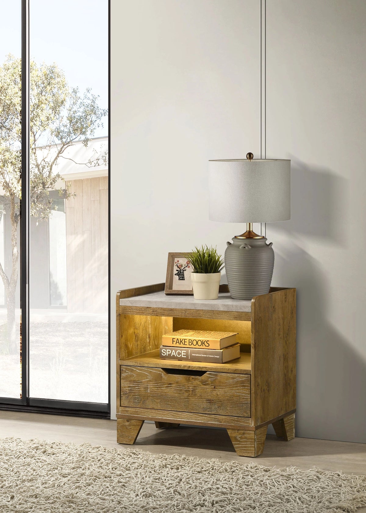 Henderson Nightstand with LED Lighting