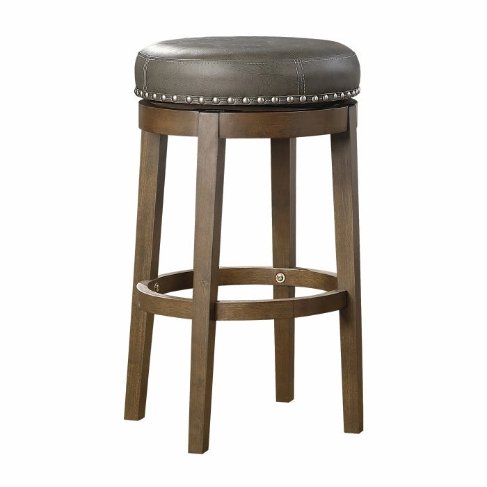 5681GRY-29 - Round Swivel Pub Height Stool, Gray