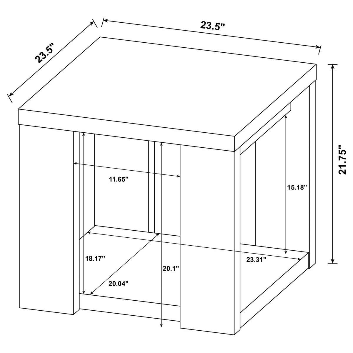 Pavone Open-Shelf Coffee and End Table Set