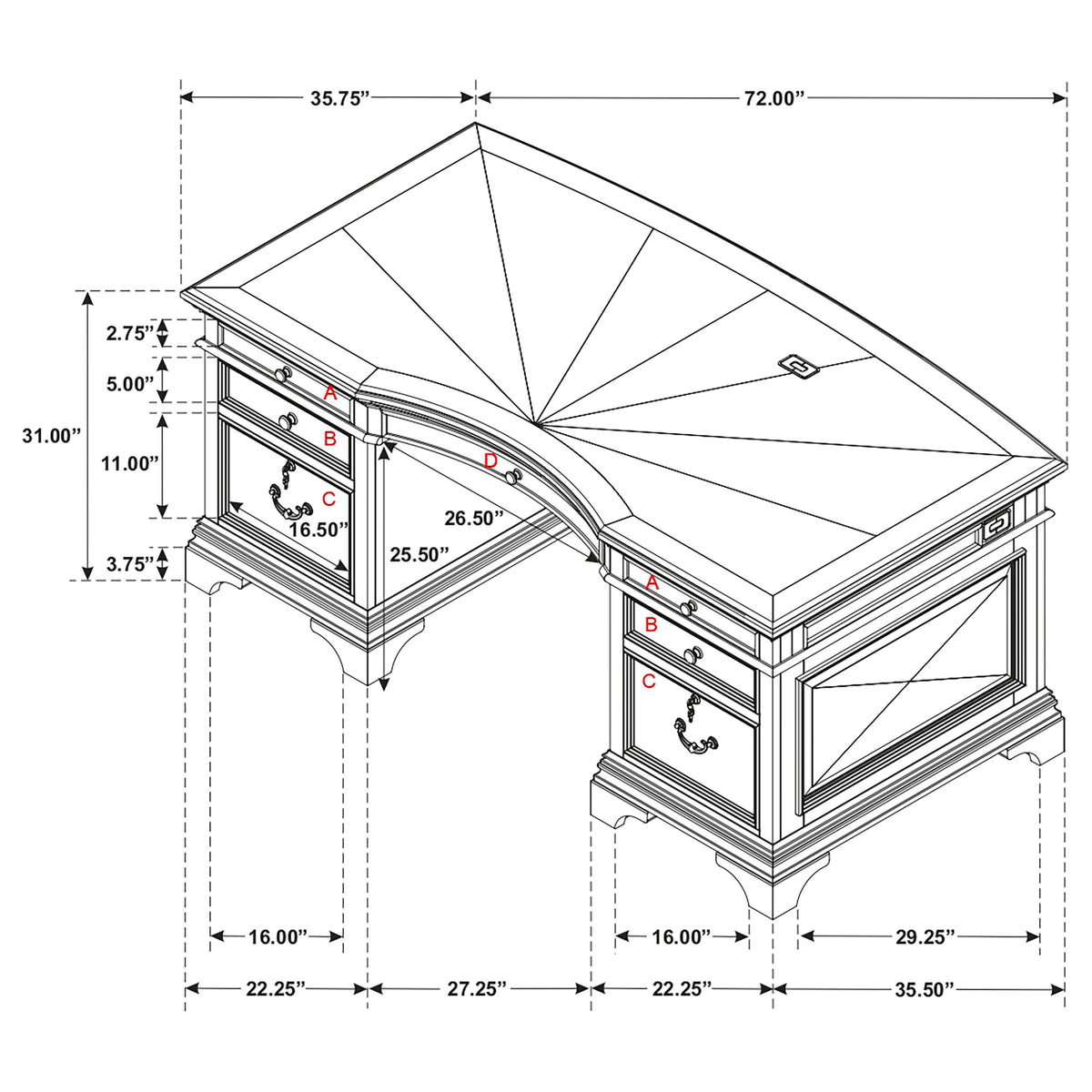Hartshill Executive Desk