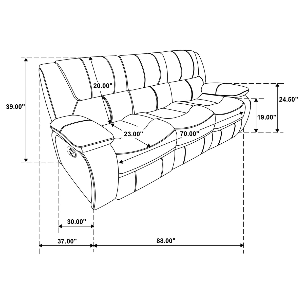Camila Reclining Sofa