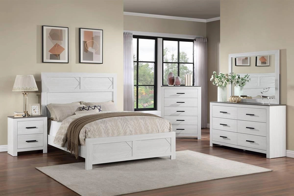 Chuint Queen Bed in Whitewash