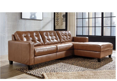 ASH11102 - 2 Piece Leather Sectional with Chaise