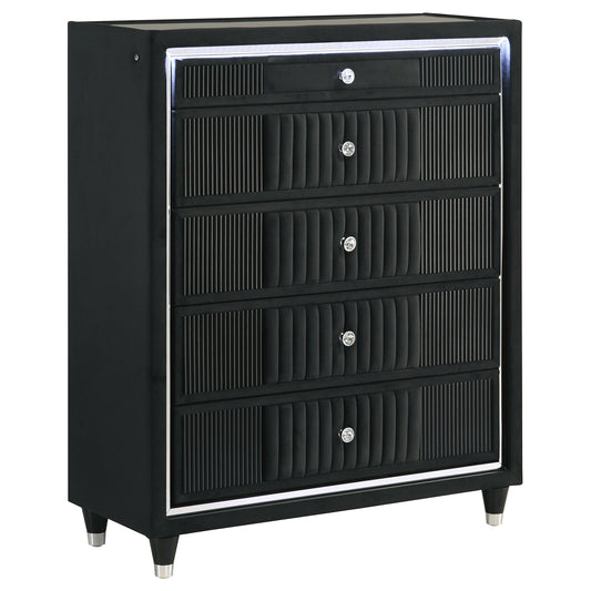 Ravenne Velvet Upholstered LED Chest