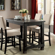 Cargar imagen en el visor de la galería, Sania III Antique Black 60" Counter Ht. Table