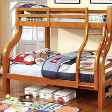 Cargar imagen en el visor de la galería, SOLPINE Gray &amp; Oak Twin/Full Bunk Bed