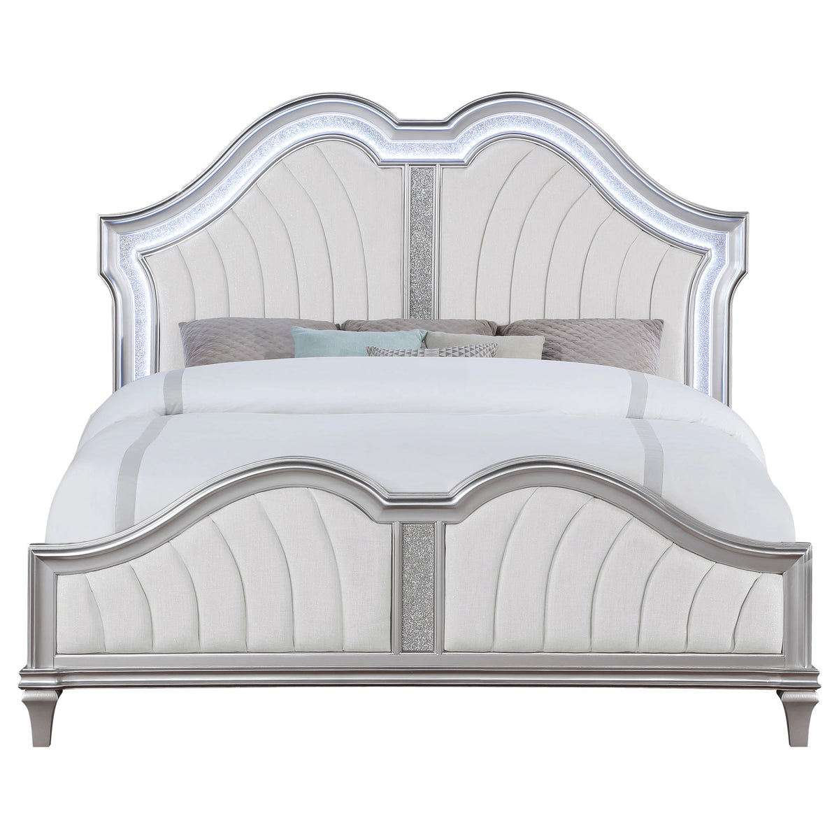 Evangeline Panel Bed with LED Lighting