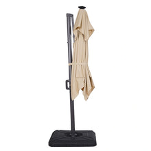 Cargar imagen en el visor de la galería, Xico 8 Ft Square Umbrella w/ Double Top w/ LED Light + 37" Large Base