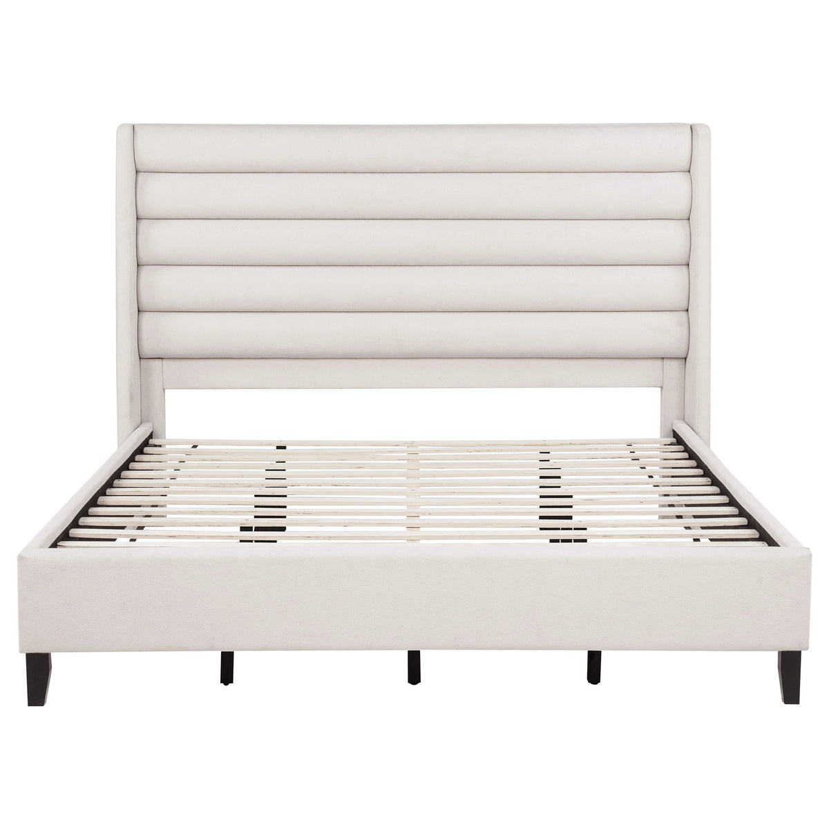 Leslie Upholstered Wingback Platform Bed