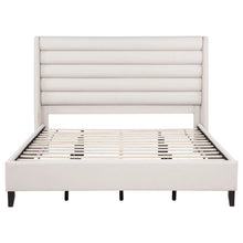 Cargar imagen en el visor de la galería, Leslie Upholstered Wingback Platform Bed