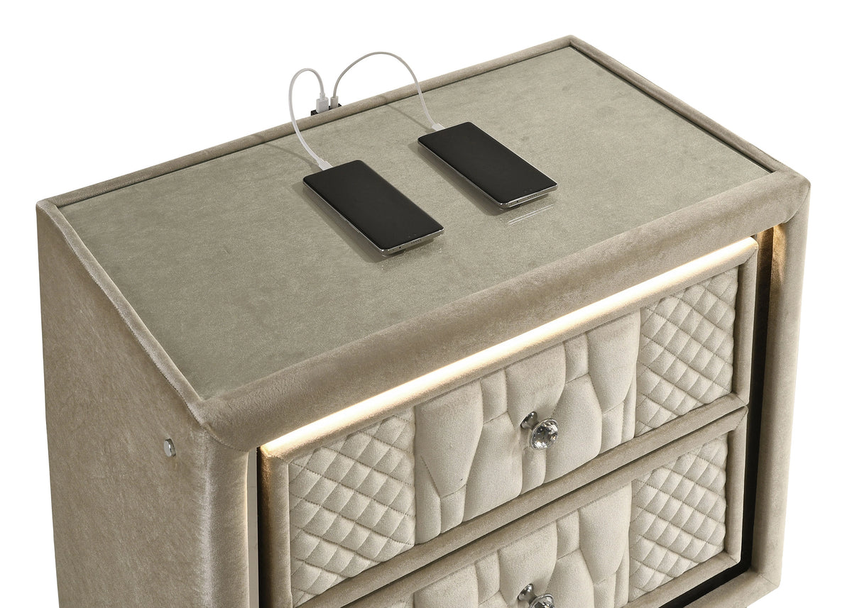 Lorient Nightstand with LED Lighting