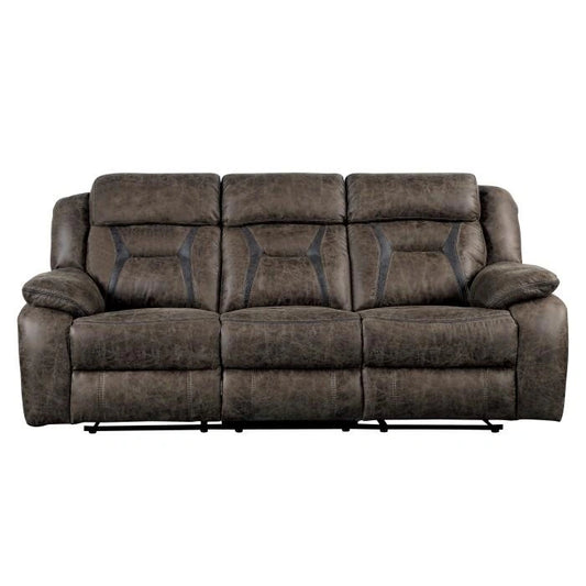 Madrona Double Reclining Sofa in Dark Brown 9989DB-3