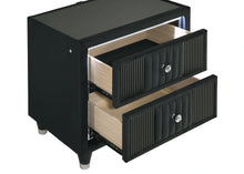 Load image into Gallery viewer, Ravenne Velvet Upholstered LED Nightstand